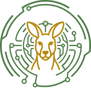 smallbizai au logo of a kangaroo